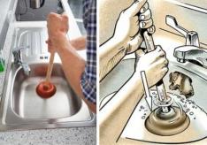 Как прочистить засор в раковине на кухне народными средствами