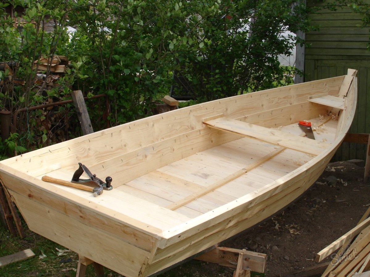 Изготовление деревянной лодки плоскодонки